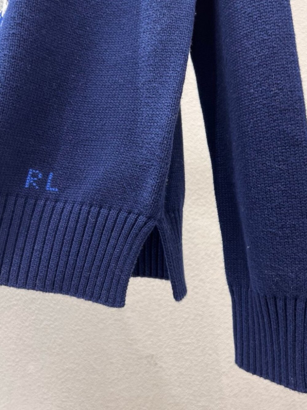 Polo Ralph Lauren Navy Golf Bear Crewneck Knit Sweater - Picture 8 of 8